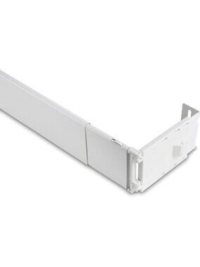 Adjustable Wide Pocket Curtain Rod 28-48 Inch - Elegant White Home Decor